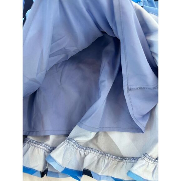 NEW Sail To Sable Smocked Silk-blend A-line Dress in Blue Sz S NWOT - Picture 5 of 10